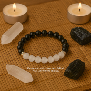 Black Tourmaline Selenite Bracelet