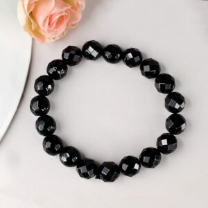 Black Onyx Diamond Cut Bracelet